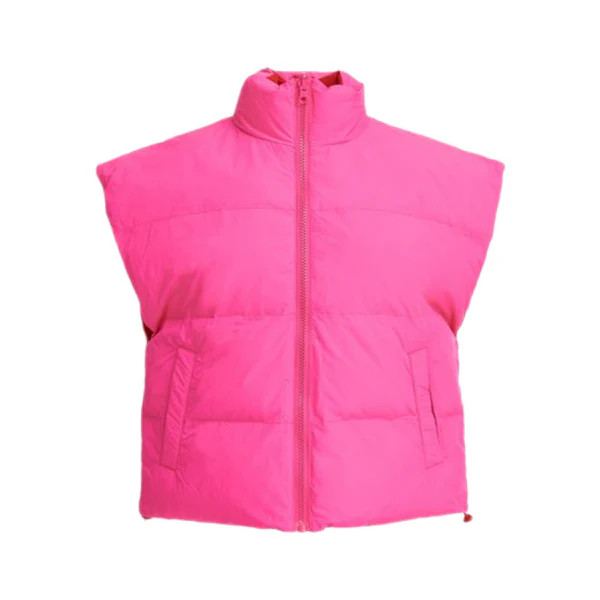 Coldbod Reversible Puffer Vest, Shocking Rose | The Avenue