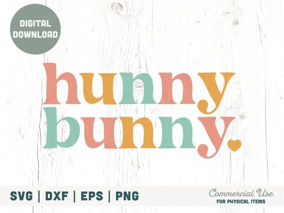 Hunny Bunny Retro SVG Cut File  Retro Boho Easter Svg Easter | Etsy | Etsy (US)