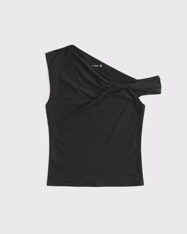 Women's Soft Matte Seamless Asymmetrical Twist Top | Women's Tops | Abercrombie.com | Abercrombie & Fitch (US)