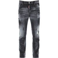 Dsquared2 Black Ripped Knee Wash Skater Jeans | Stylemyle (US)