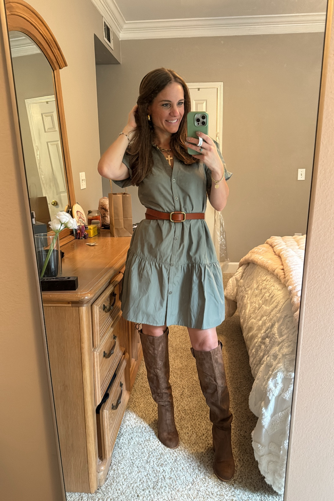Cute work, brunch, or girls day at the winery look! Love these new suede boots too! A little tough to get on but once they’re on, they’re pretty comfortable! 

#LTKStyleTip #LTKSeasonal #LTKShoeCrush