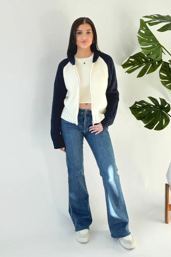 Jace Zip Up Sweater | Grey Bandit