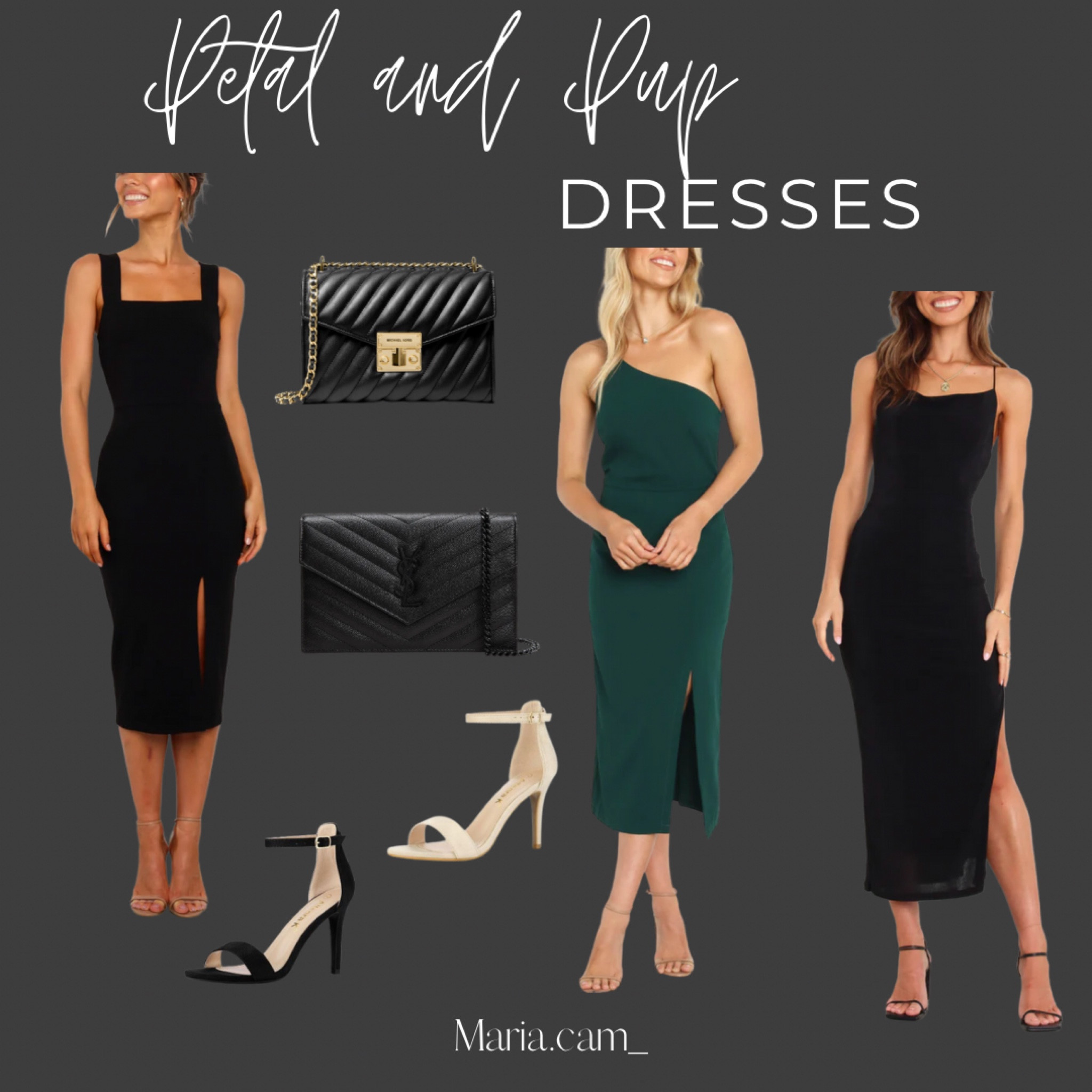 Petal and Pup Dresses! I have the black one on the left and I love it!!!I selected the 3 that I feel can be used on multiple occasions; date night, to attend a wedding, or any other event! 

#LTKstyletip #LTKitbag #LTKSeasonal