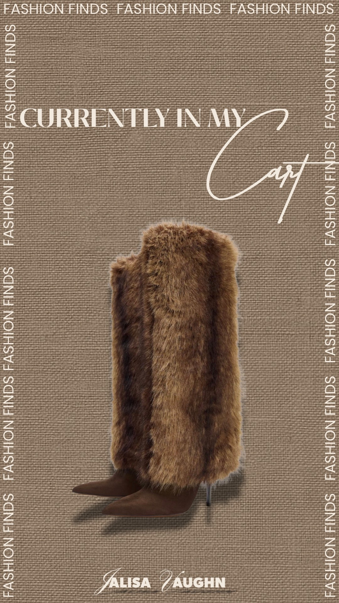 Fur high heeled boot find! Would be a great addition to my winter boot rotation! 