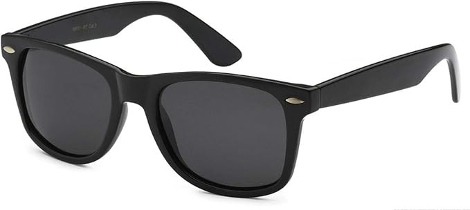Retro Optix Sunglasses Classic 80’s Vintage Style Design (Black Gloss, Polarized) | Amazon (US)