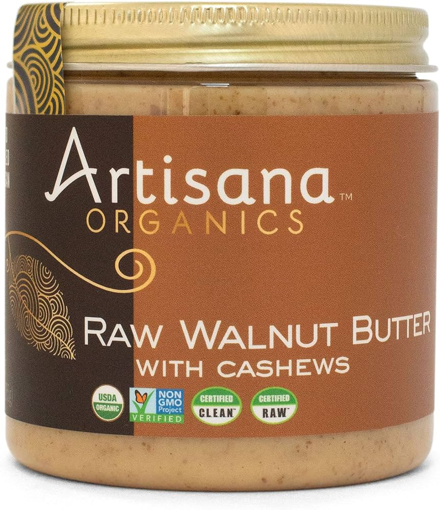 Artisana Organics Raw Walnut Butter with Cashews | No Sugar Added, Just Two Ingredients - Vegan, ... | Amazon (US)