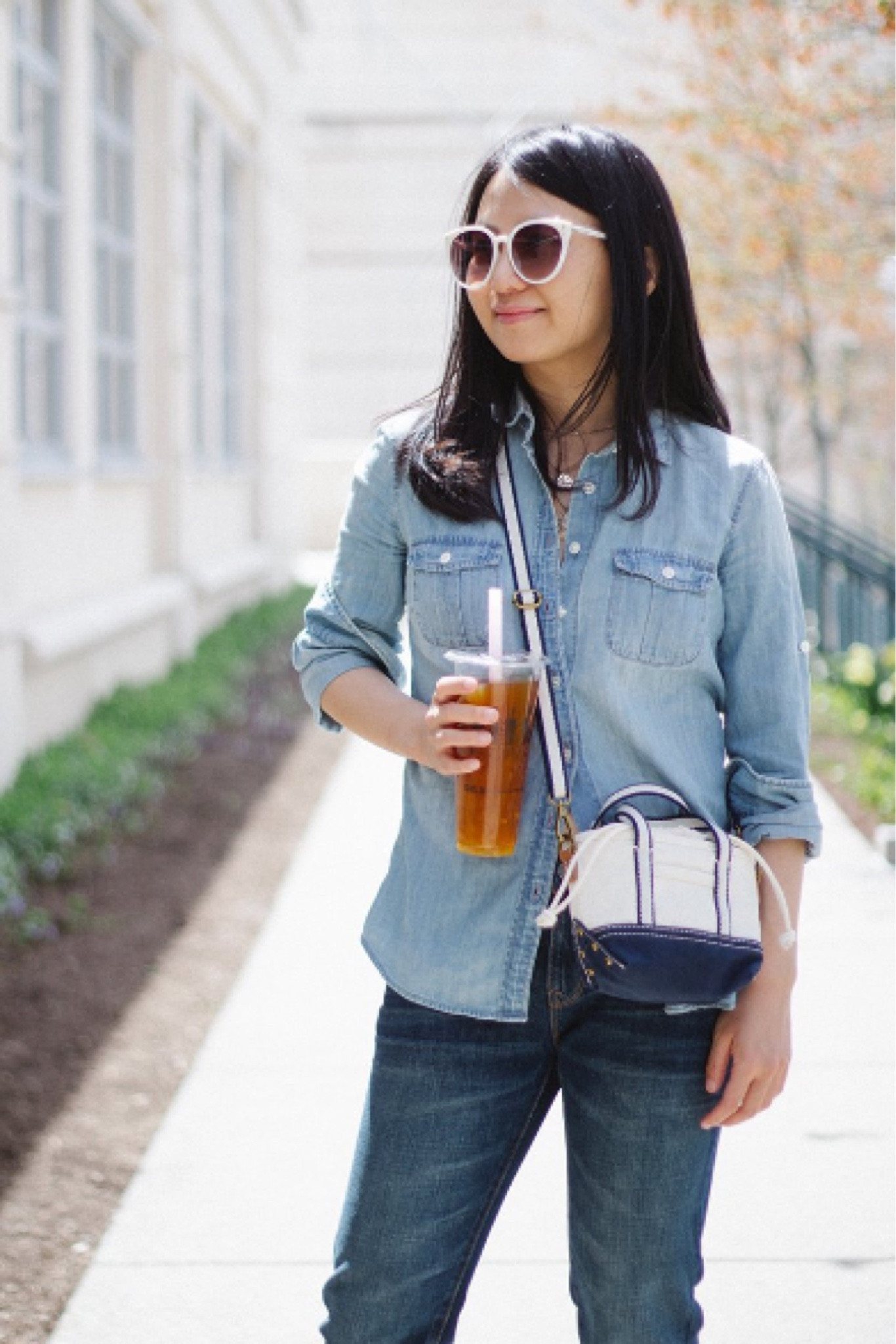 Classic-Fit Cotton-Blend T-Shirt … curated on LTK  Running errands outfit,  Errands outfit summer, Summer outfits