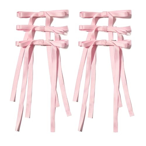 LFOUVRE Pink Hair Accessories - Hair Bows with Tassels, Bowknots, Ribbons and Clips for Girls and Women | Amazon (US)