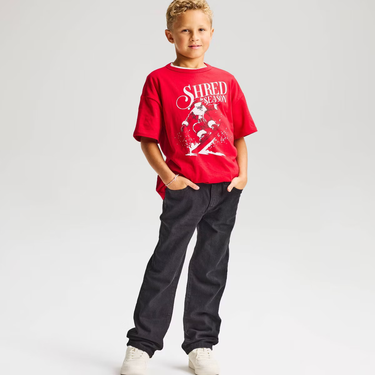 Boys' Mid-Rise Straight Fit Jeans - Cat & Jack\u2122 Black Wash 8 | Target