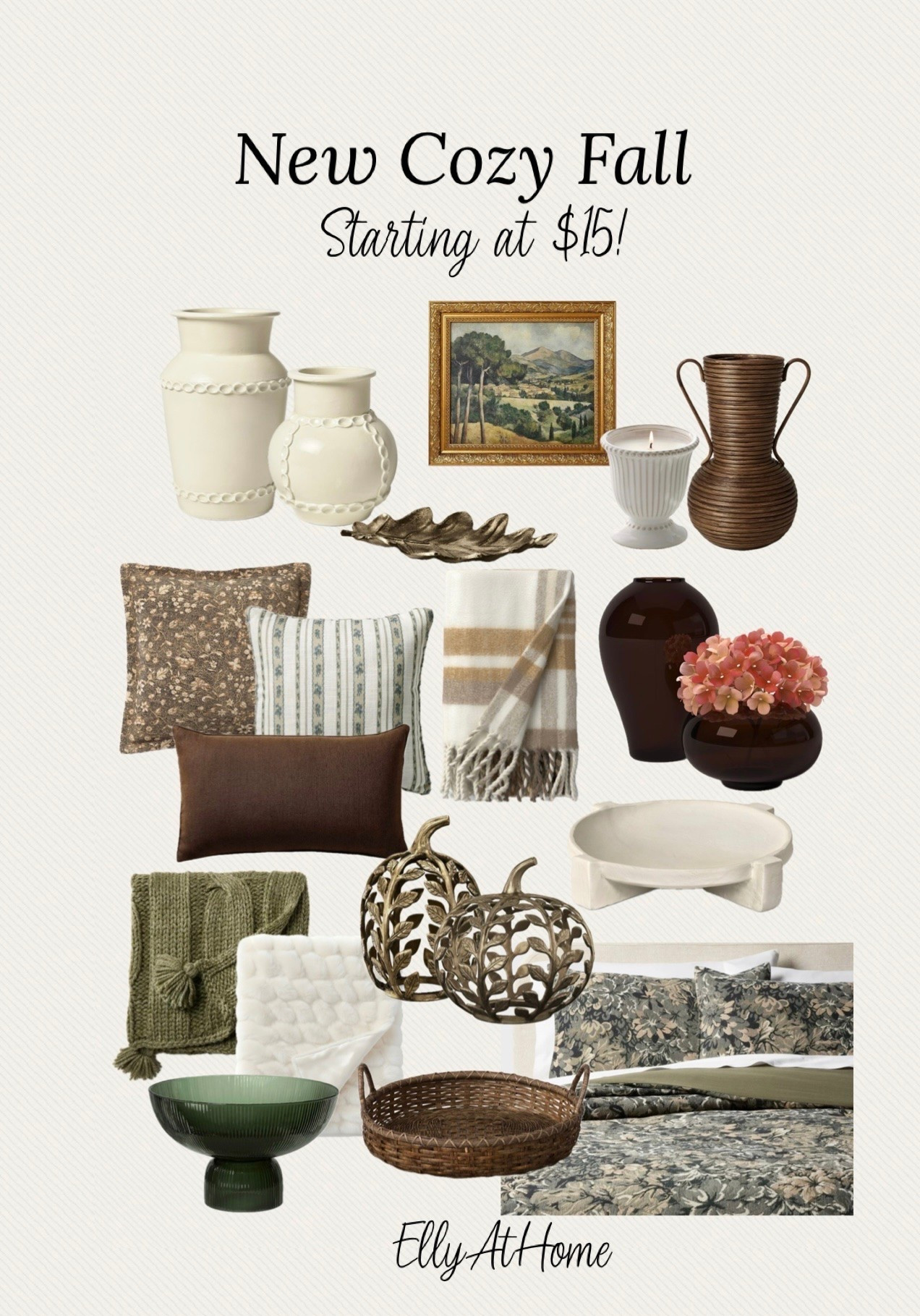 New cozy fall collections at Target! Shop new throw pillows, blankets, vases, pumpkins, bedding, bowls, fall candles + more classic home decor accessories!@Target

#LTKdayinmylife #LTKHome