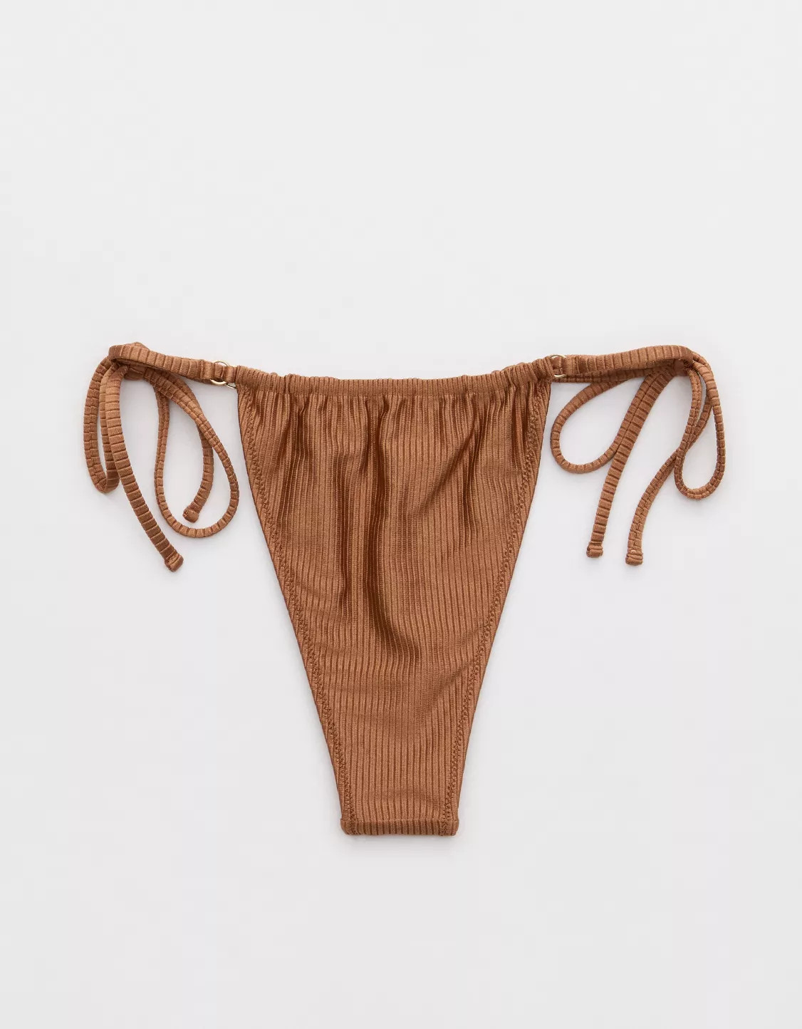 Aerie Shine Rib Cheekiest Strappy Bikini Bottom | Aerie