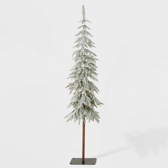 6ft Unlit Downswept Flocked Alpine Balsam Artificial Christmas Tree - Wondershop&#8482; | Target