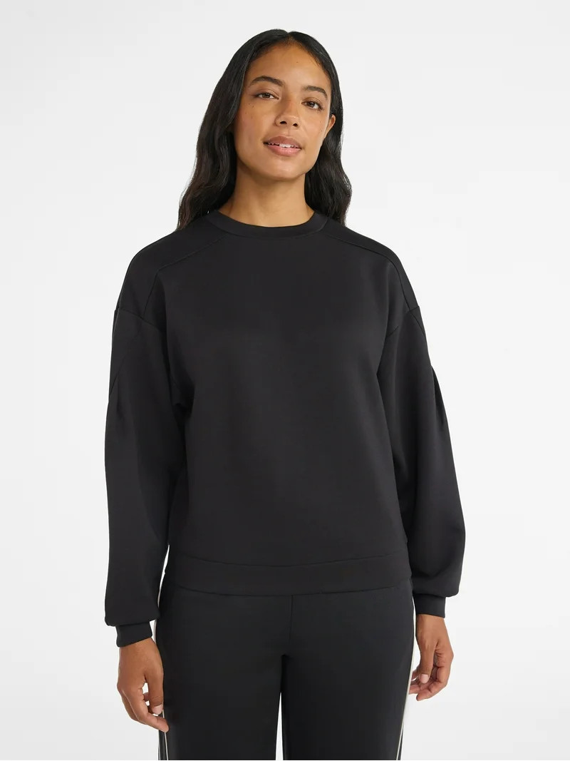 Avia Women's Luxe Fleece Crewneck Sweatshirt, Sizes XS-XXXL | Walmart (US)