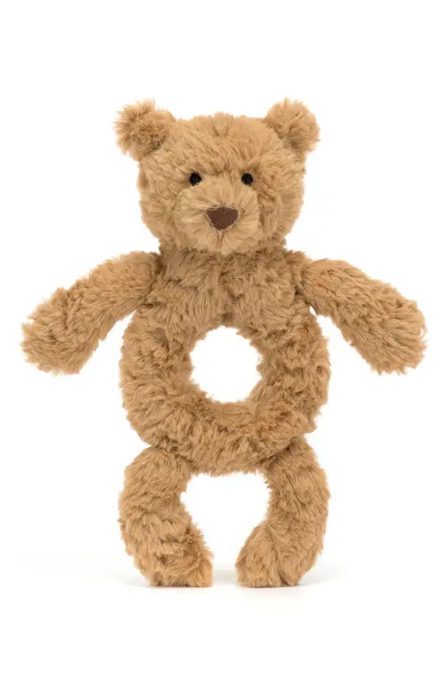 Jellycat Bartholomew Bear 7-Inch Ring Rattle in Brown at Nordstrom | Nordstrom