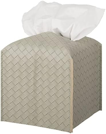 Tissue Box Cover PU Leather Tissue Holder Square Facial Tissue Case Facial Paper Organizer Dispen... | Amazon (US)