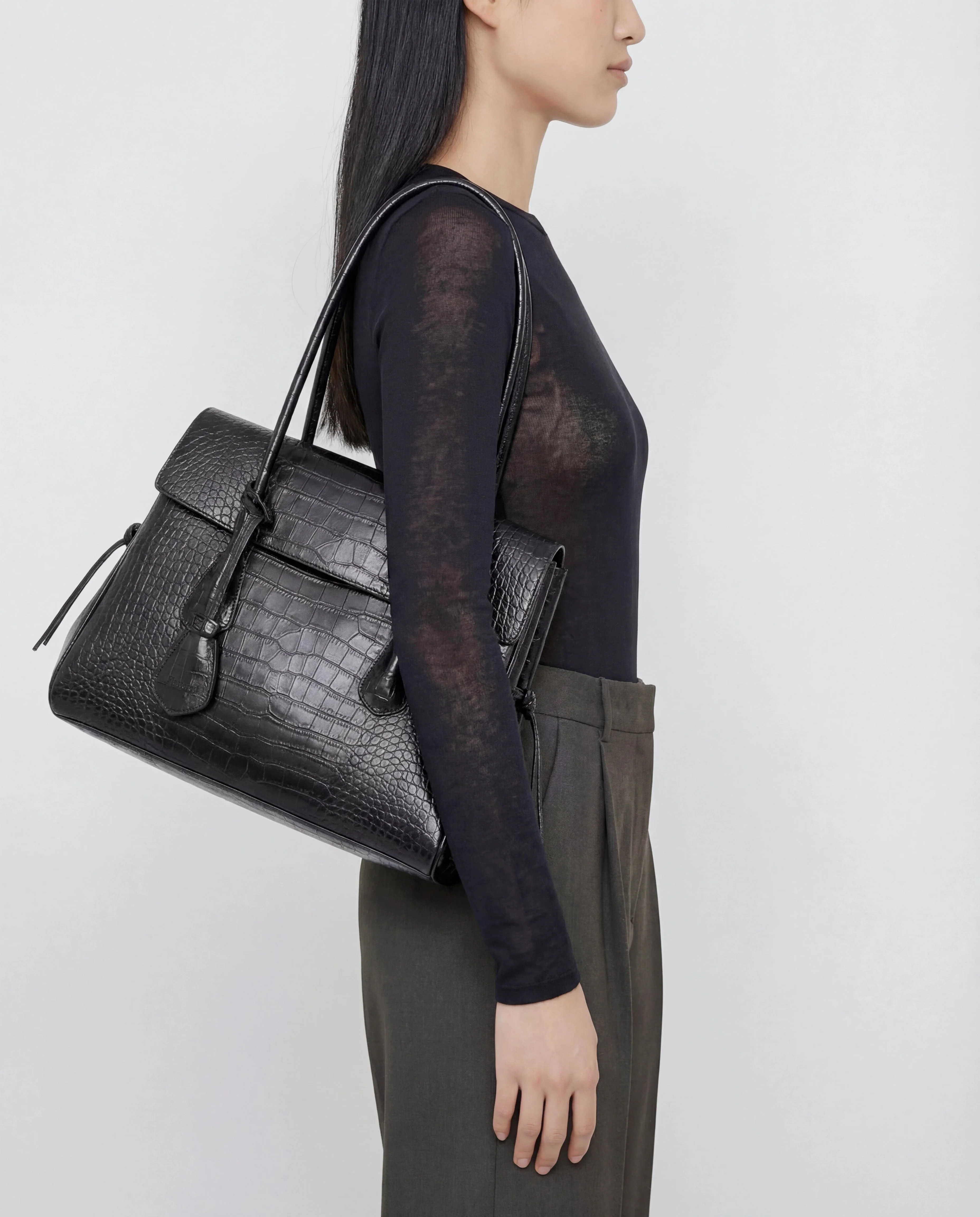 Lydia Tote Bag Croco | Flattered