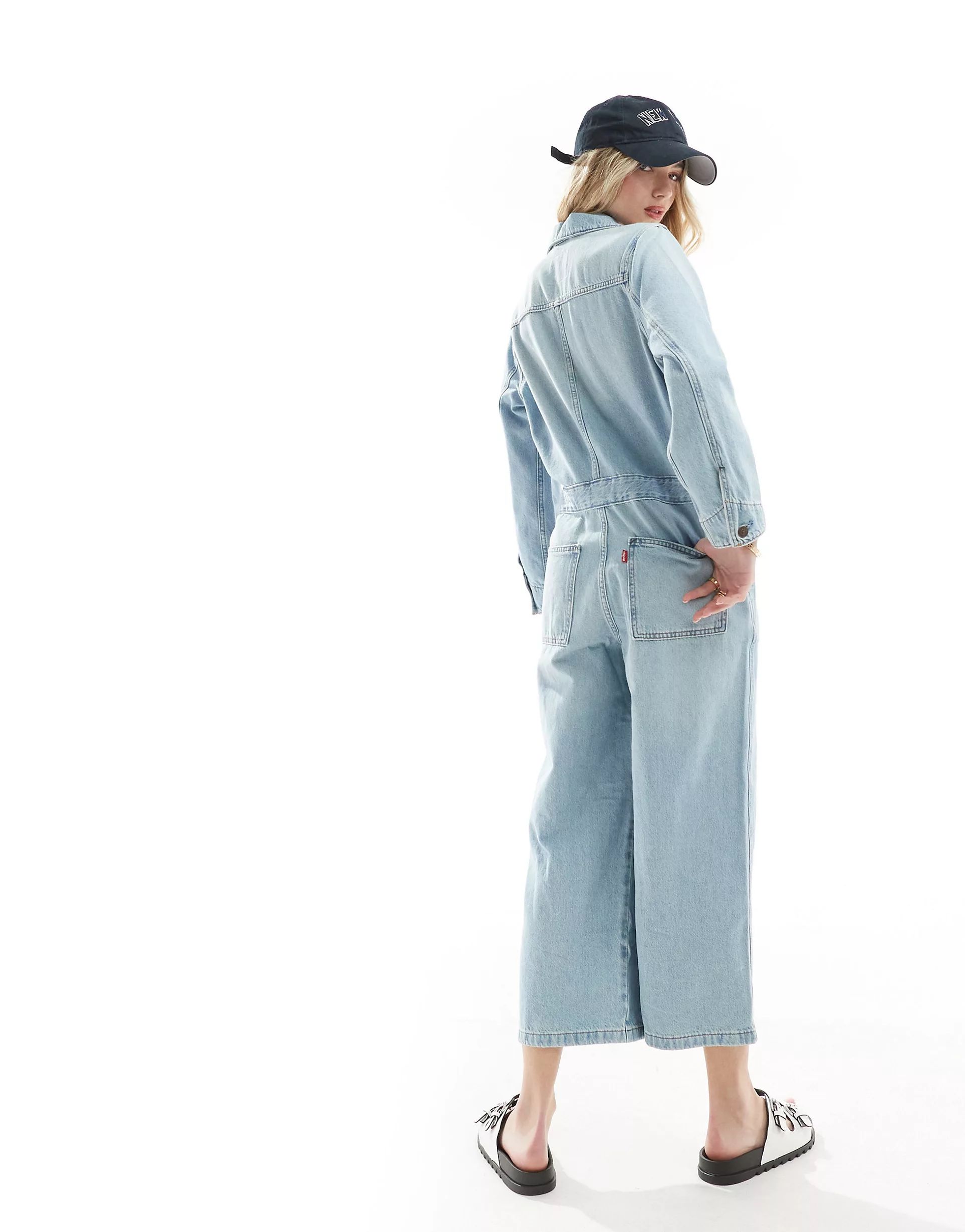 Levi's Iconic overall jumpsuit in light blue denim wash | ASOS (Global)