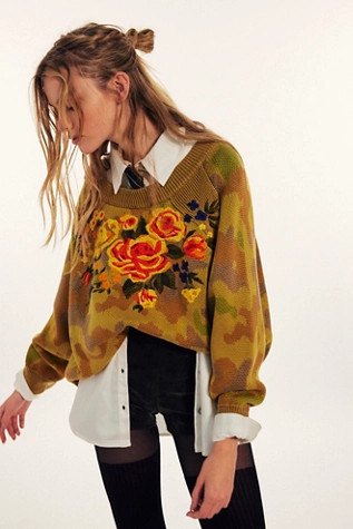 Camo Rose Pullover | Free People (Global - UK&FR Excluded)