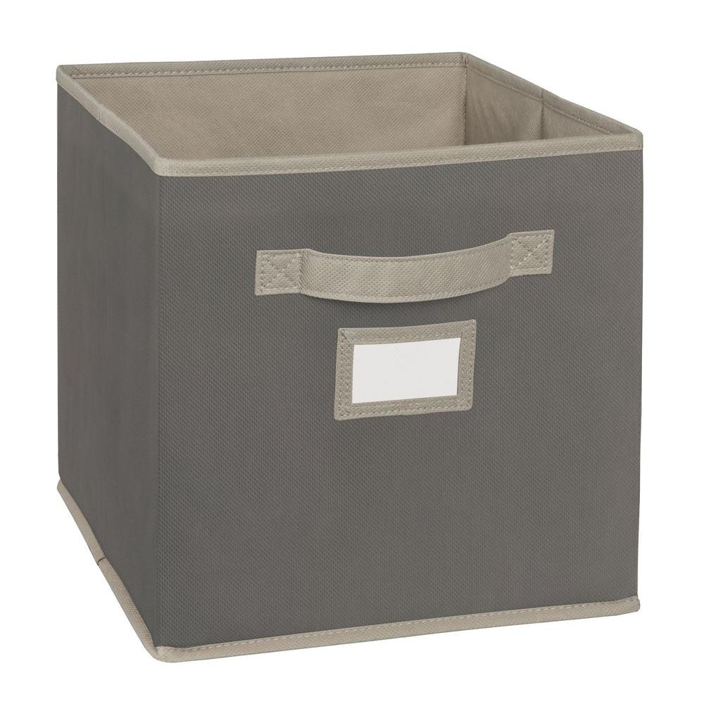 ClosetMaid 11 in. D x 11 in. H x 11 in. W Grey Fabric Cube Storage Bin-1138 - The Home Depot | The Home Depot