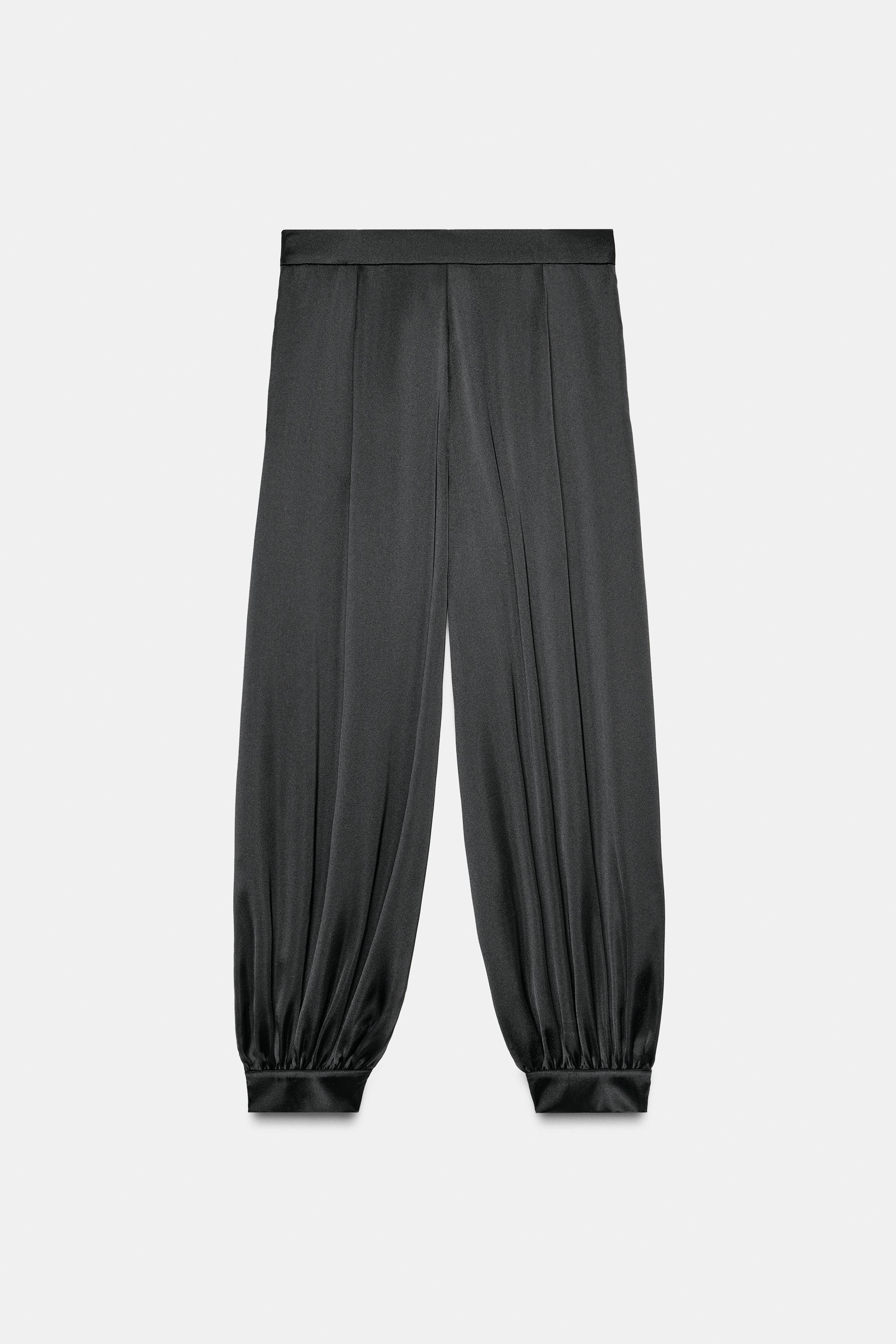 PLEATED SATIN PANTS | Zara US
