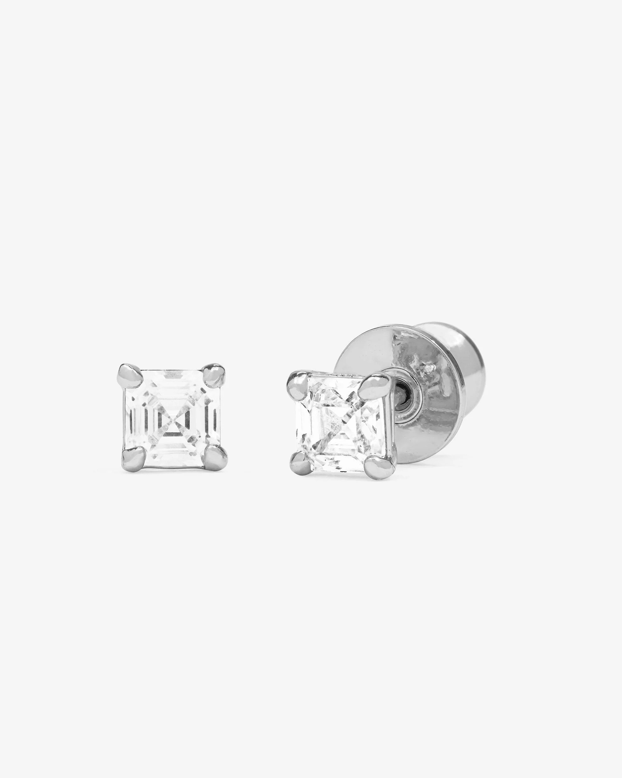 The Queen's 4mm Studs - Silver|White Diamondettes | Melinda Maria Jewelry