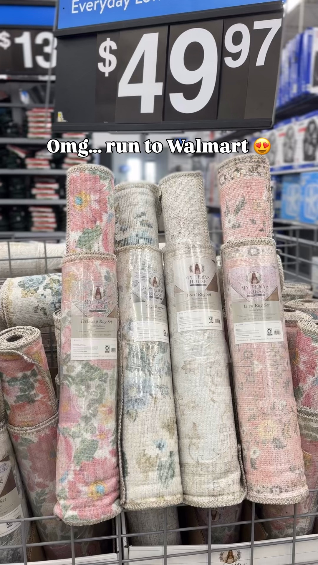 You can find lots of their washable runner rugs online (including the pink ones in this video) but these exact SETS aren’t online yet ❤️‍🩹 I’ll post an update and update this link when they are! 