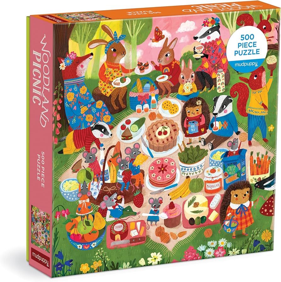 Mudpuppy Woodland Picnic 500 Piece Family Puzzle | Amazon (US)