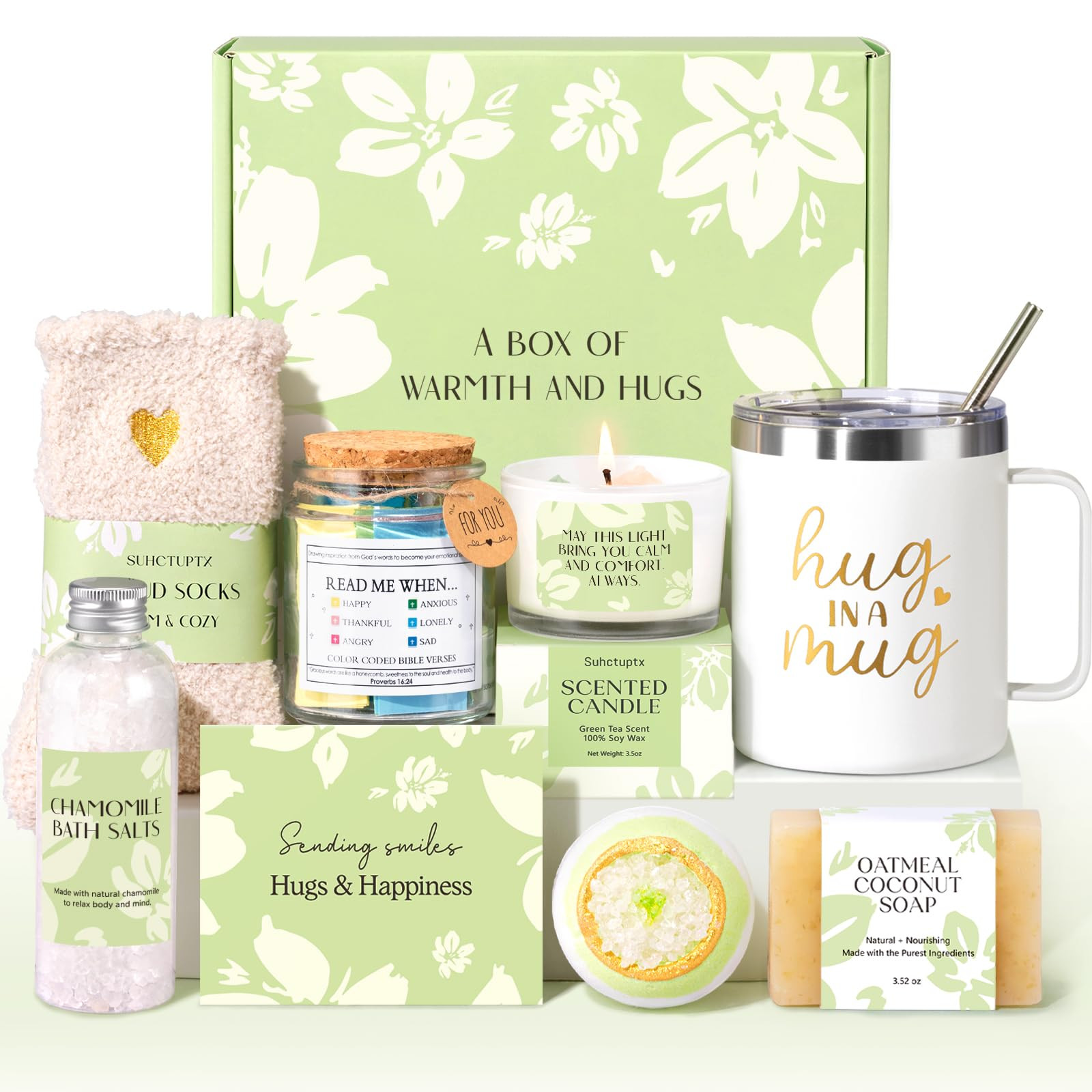 Self Care Get Well Soon Gift Baskets for Women, 8pcs Christian Birthday Gifts for Women Inspirati... | Amazon (US)