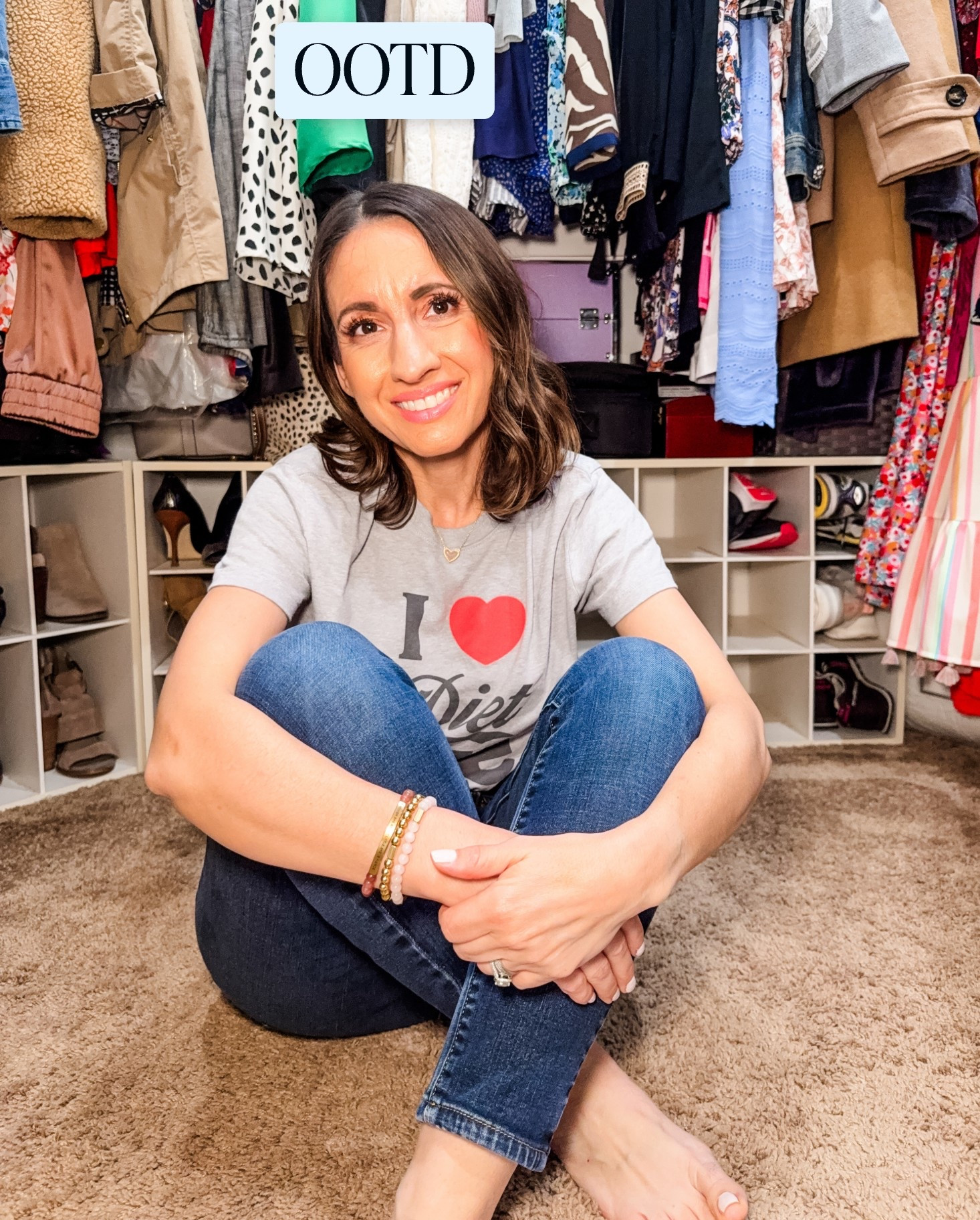 Grey I love Diet Coke ♥️t-shirt. 
Levi’s jeans. Both run true to size. 
They are both comfy and perfect for hanging out in. I’m a fan of casual cute outfits. 
Petite Style 

#LTKPetite #LTKOver40 #LTKootd