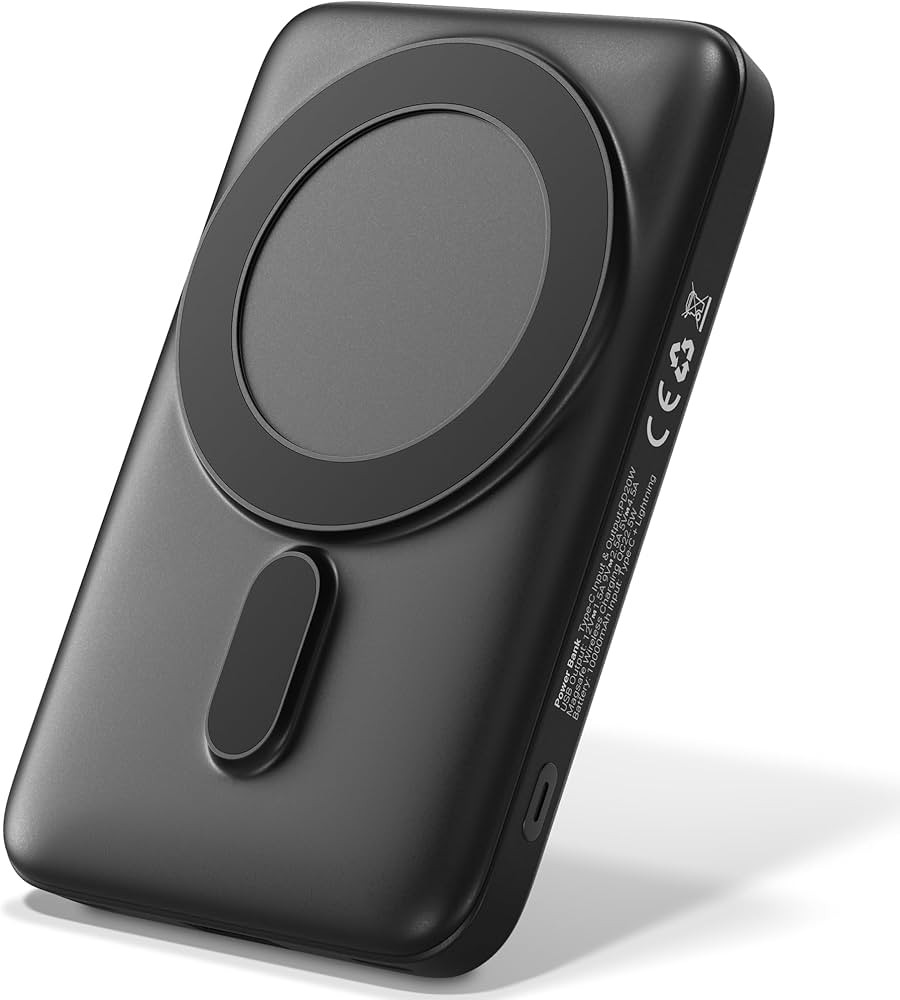 Powerbank USB-C [10.000mAh] Schwarz - Portable Charger Wireless Magnetische Powerbank Induktion, ... | Amazon (DE)