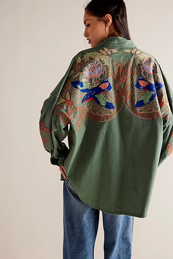 We The Free Take Flight Embroidered Shirt | Free People (Global - UK&FR Excluded)