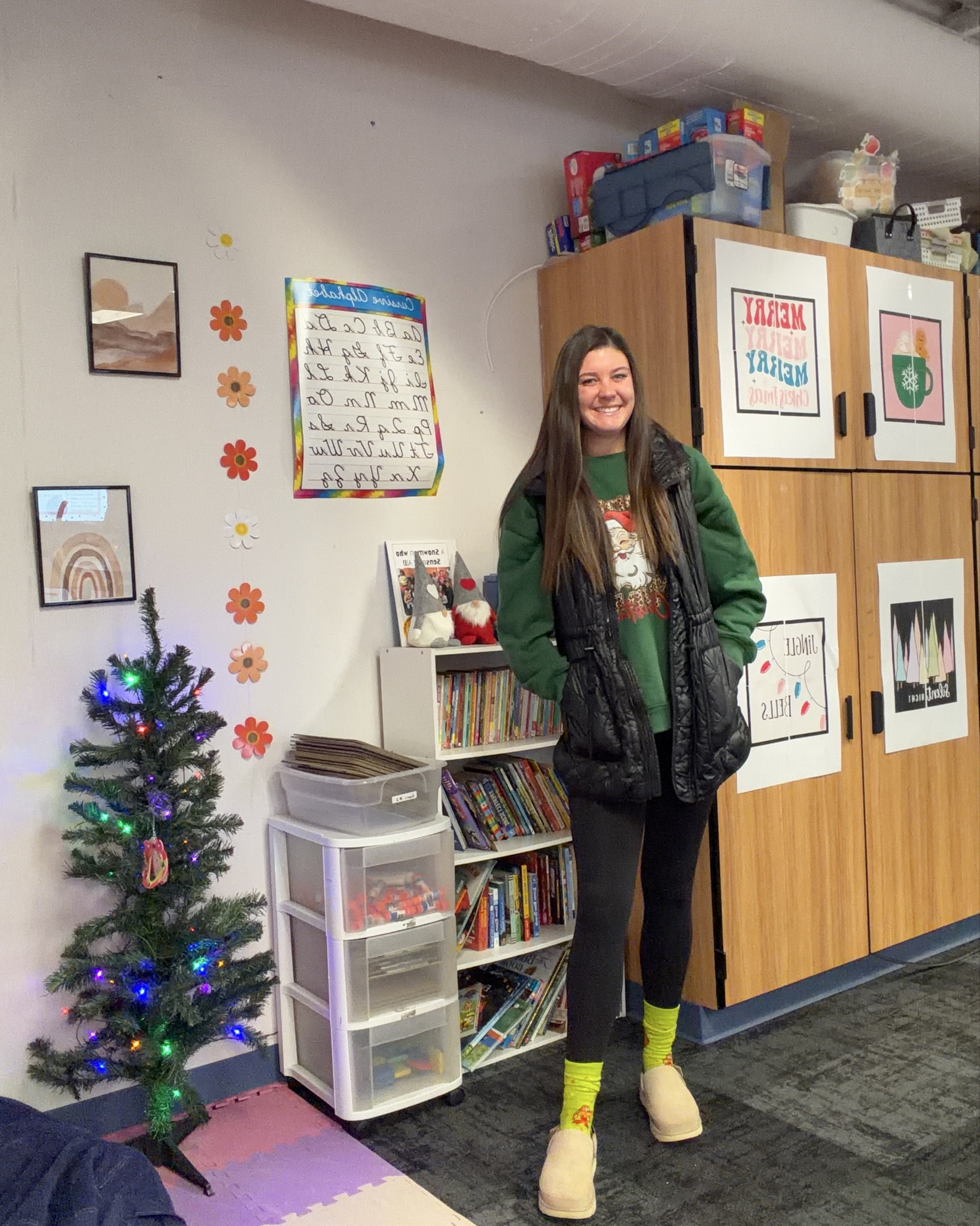 Holiday wear for our school countdown to Christmas! ❤️💚
The McDonald’s Grinch socks really bring the fit together 🤪
10 MORE SCHOOL DAYS!!! Hanging on tight!!! 

#LTKootd #LTKSeasonal #LTKHoliday