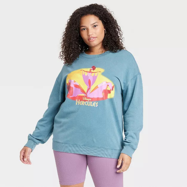 Women's The Muse Oversized Graphic Sweatshirt - Green | Target