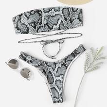 Random Snakeskin Bikini Set | SHEIN