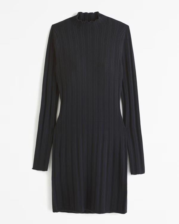 Women's Long-Sleeve Mockneck Mini Sweater Dress | Women's Clearance | Abercrombie.com | Abercrombie & Fitch (US)