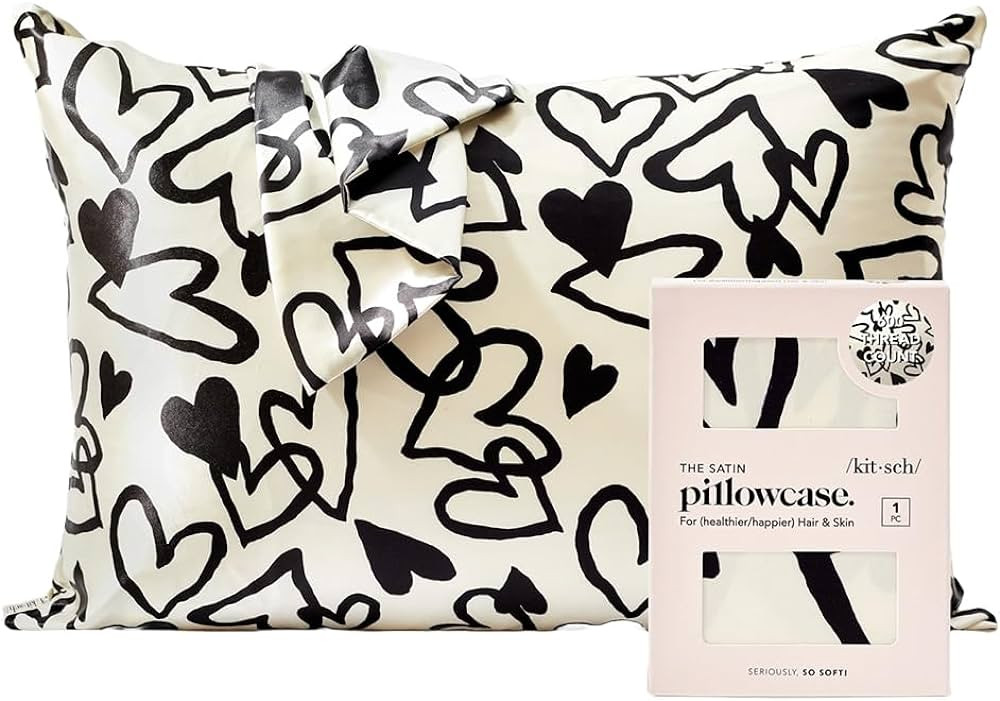 Kitsch Satin Pillowcase for Hair and Skin Queen Size, Softer Than Mulberry Silk Pillow Cases, 19x... | Amazon (US)