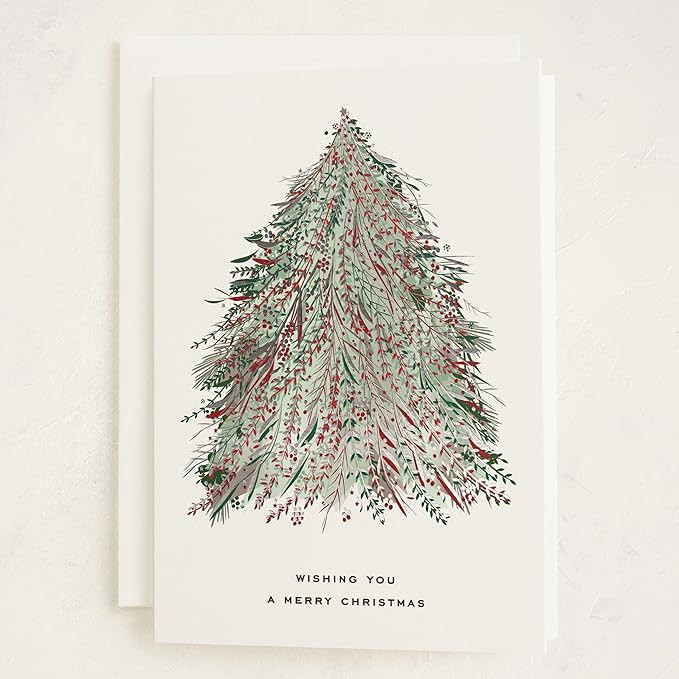 Minted Enchanted Christmas Cards, 8 Cards with 8 White Envelopes, Holiday Card with Timeless Chri... | Amazon (US)