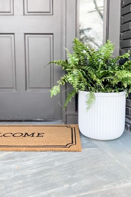 BACK IN STOCK! Under $30 Planter! This planter is my favorite way to refresh a patio or porch! The sleek lines give it an elegant, modern touch, and I love that it is large enough to contain a large fern or plant arrangement! They always sell out because they are such an amazing value, so I would run to grab them if you’re looking for an easy way to refresh your patio! I ordered two to place on either side of my front door as an easy way to update my front porch decor. I placed a large bucket inside first to make sure that my ferns sit high in the planter. I love the look, and will reuse these planters for many seasons to come! Grab them while they are still in stock!

Patio Decor, Front Porch Decor, Outdoor Patio, Porch Decor, Planter Ideas, Large Fern Planters, winter refresh, spring refresh, and luxury for less, finds under 30, finds under 50

#LTKHome #LTKFindsUnder50 #LTKSeasonal