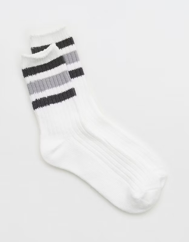 Aerie Everyday Striped Crew Socks | Aerie