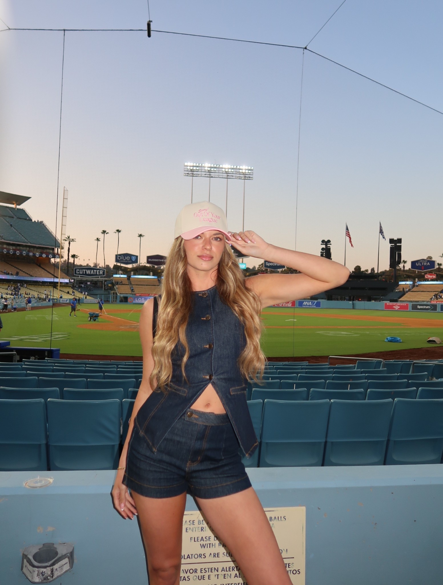 baseball game outfit inspo! this denim set from Windsor is a staple to have in your wardrobe & this “out of your league” hat is too cute 🎀⚾️

#LTKFindsUnder100 #LTKStyleTip