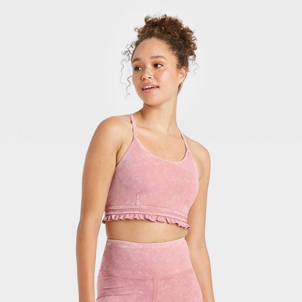 Women's Strappy Back Bra with Ruffle - JoyLab™ | Target