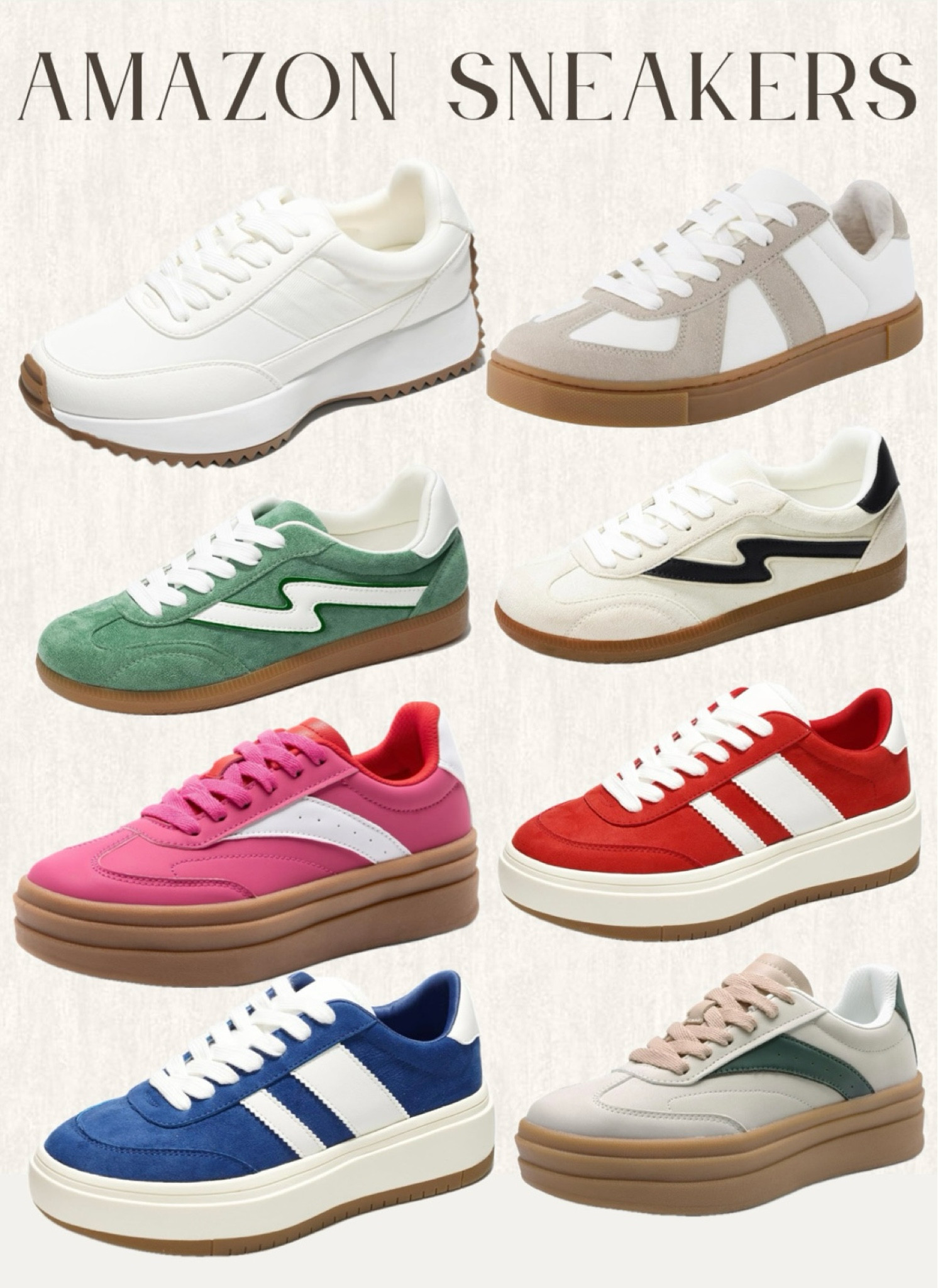 Amazon Sneakers. Great looks for less on trending tennis shoes. Loving the colored platform sneaker look for Fall. #amazonshoe #amazonsneaker #fallsneaker

#LTKShoeCrush #LTKStyleTip