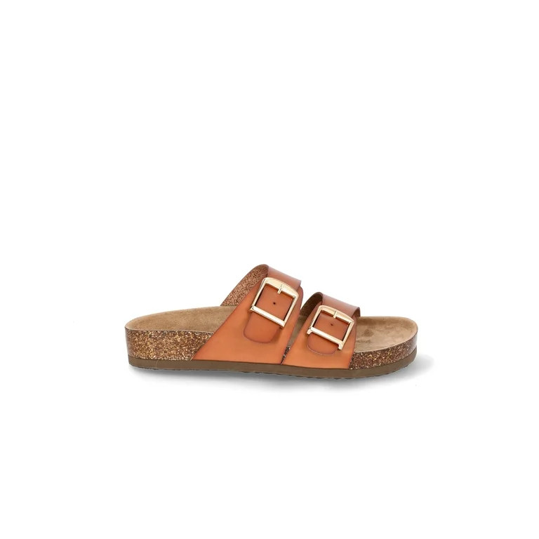 Time and Tru Women's Footbed Slide Sandals, Wide Width Available | Walmart (US)