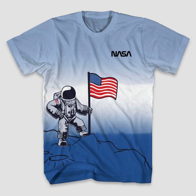 Boys' NASA Americana Short Sleeve Graphic T-Shirt - Blue | Target