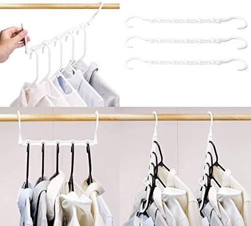 HOUSE DAY White Magic Hangers Space Saving Clothes Hangers Organizer Smart Closet Space Saver Pac... | Amazon (US)