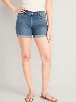 Mid-Rise Wow Jean Shorts for Women -- 5-inch inseam | Old Navy (US)