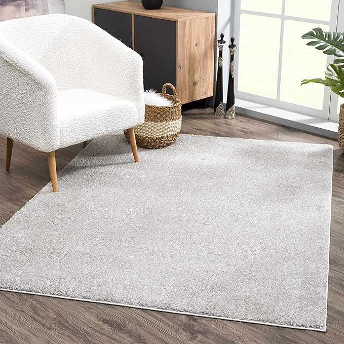 Amazon.com: Judy Machine Washable Solid Shag Rug - Plain Living Room Bedroom Shaggy Area Rug - Fl... | Amazon (US)