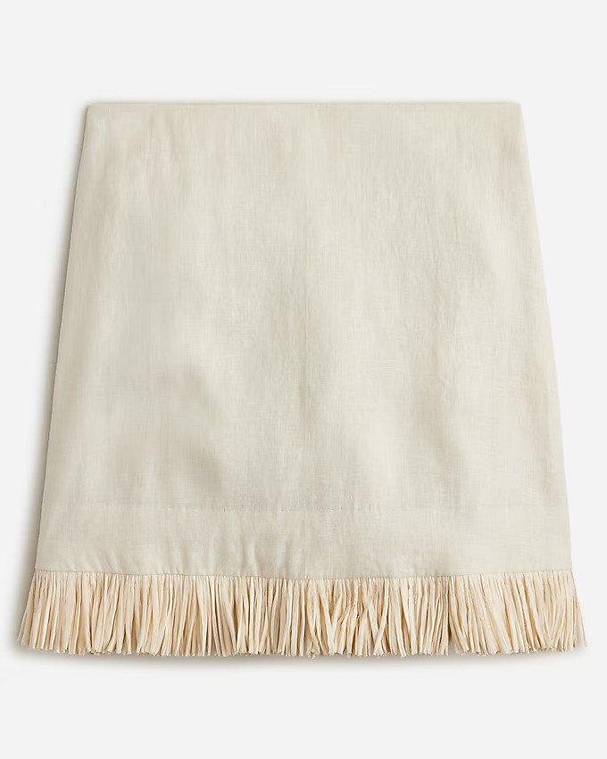 Collection fringe trim linen mini skirt | J. Crew US