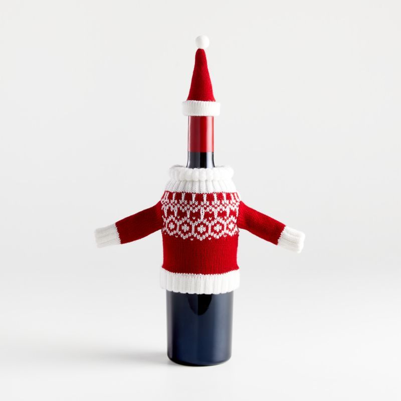 Wine Bottle Sweater and Hat Set | Crate and Barrel | Crate & Barrel