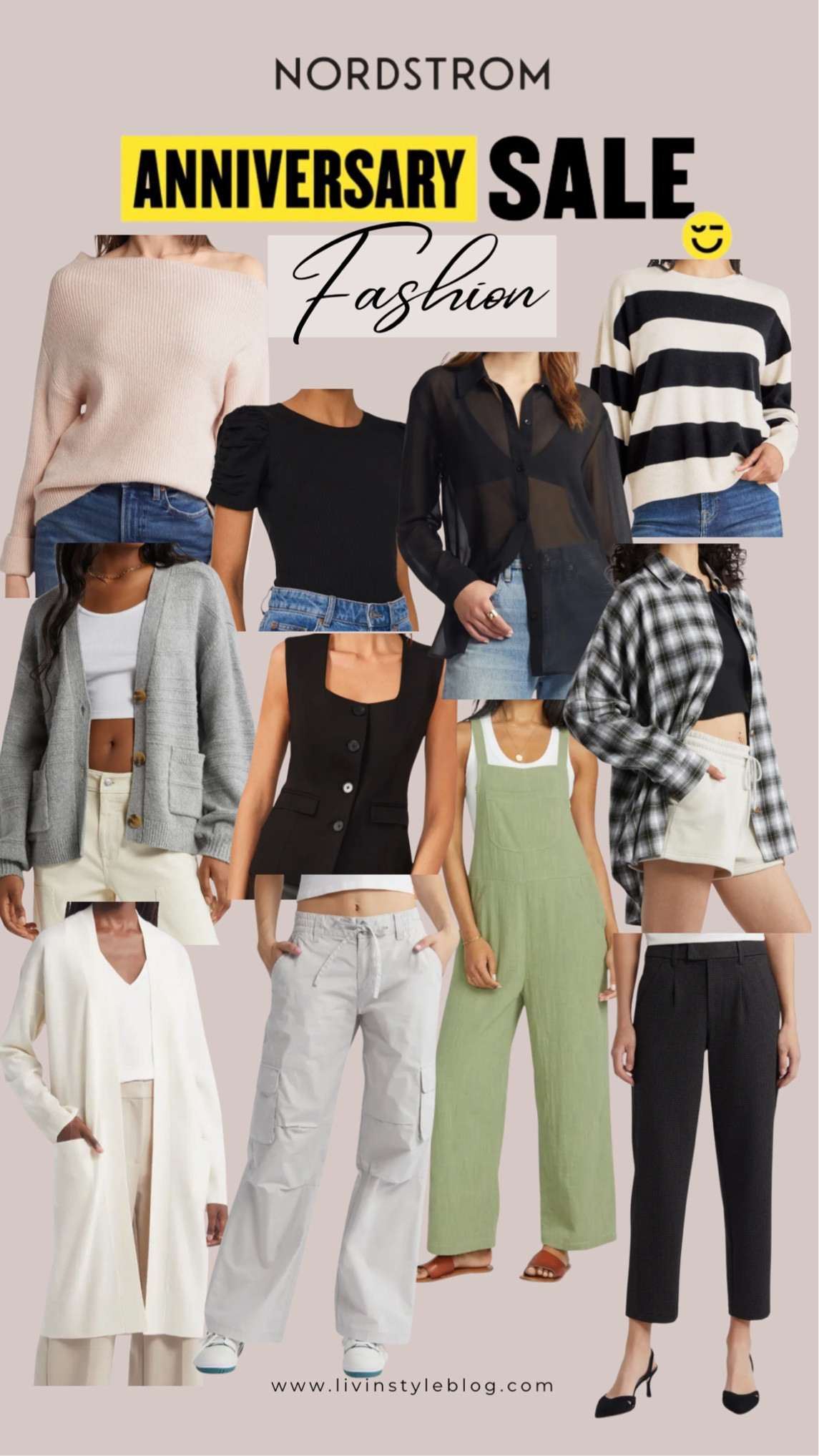 Some of my favorite fashion items included in the NSale! Sweaters, cardigans, overalls, cargo pants, flannel shirt, tops, cashmere duster, dress pants. Some great sweaters for layering this summer and fall!

#LTKSaleAlert #LTKSummerSales #LTKxNSale